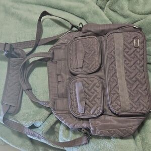 LUG Quilted PEARL GRAY PUDDLE JUMPER MINI TOTE